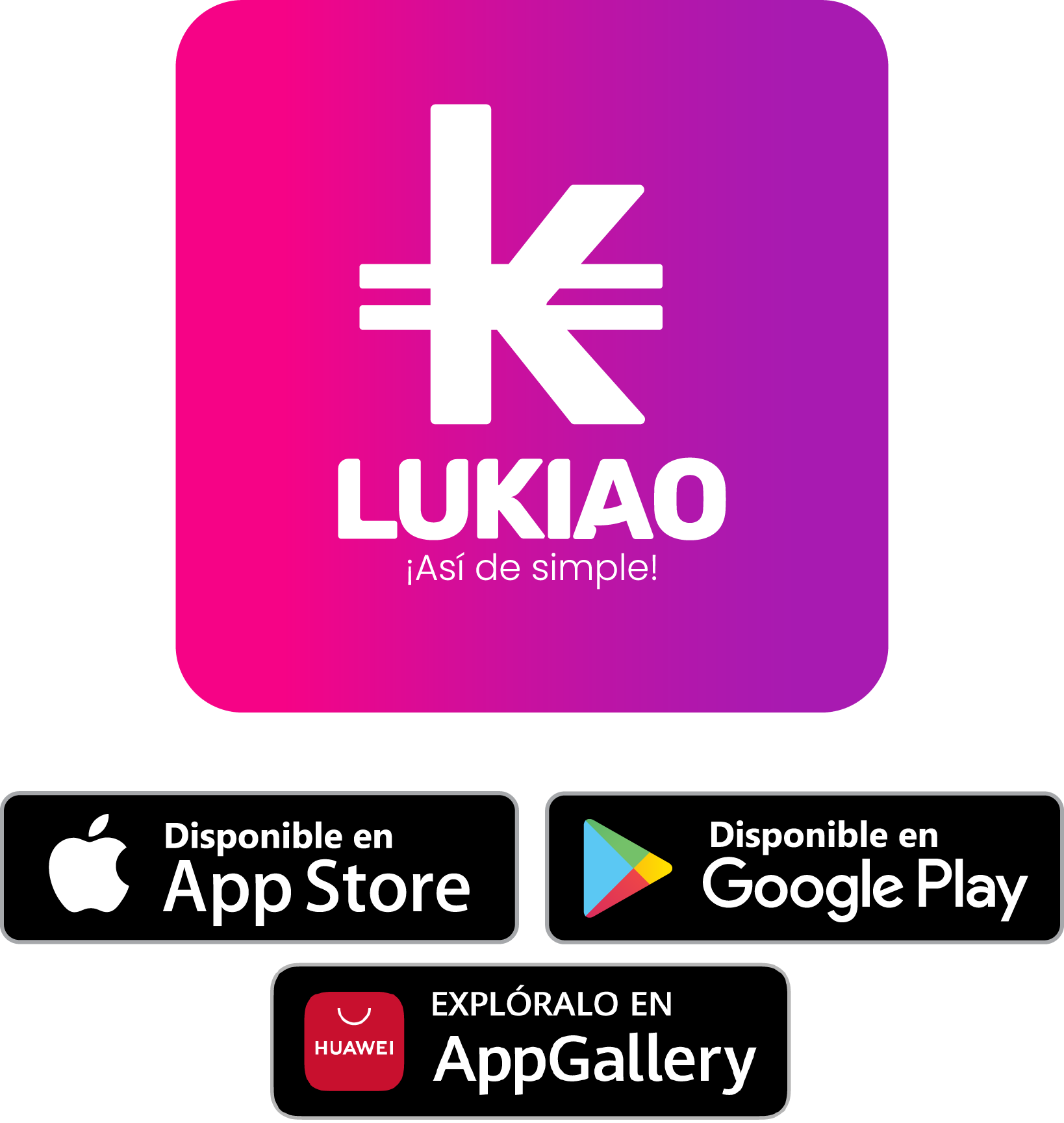 Logo app en tiendas app store y play store